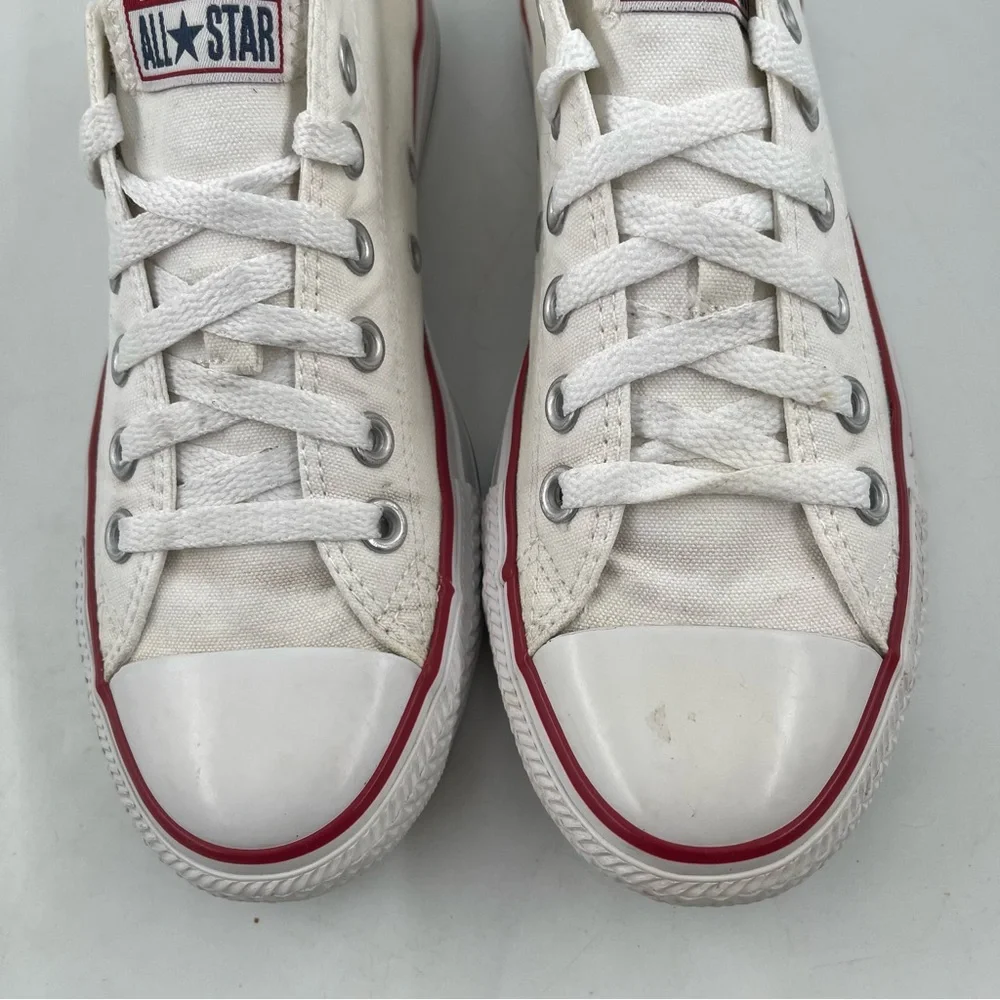 Converse Unisex CTAS Classic White Canvas Low Top Athletic Shoes - M/6 | W/8